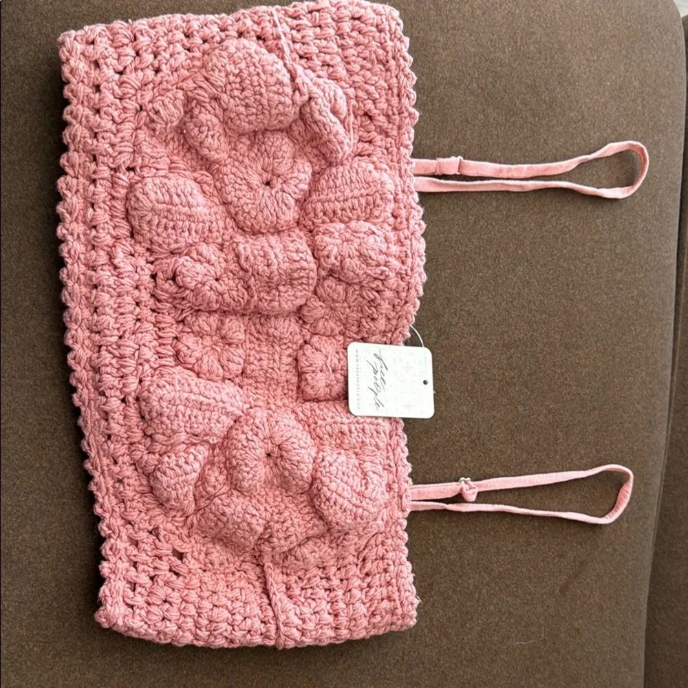 Freepeople pink crotchet tube top - Picture 5 of 7